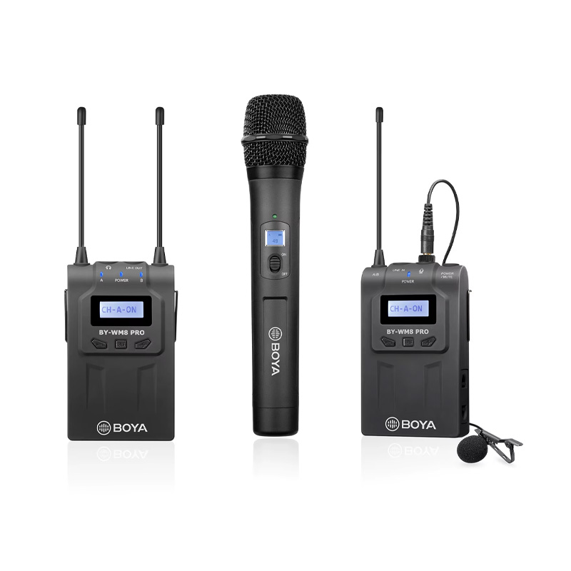 BOYA BY-WM8 Pro-K4 Sistema de Micrófono Inalámbrico UHF Dual